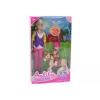 LEAN TOYS Anlily lėlių rinkinys su vaiku ir poniu, žirgų ūkis