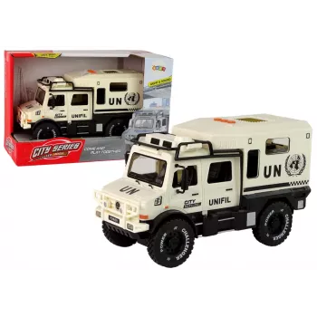 LEAN TOYS Visureigė City Service Smėlio Spalvos su Atidaromomis Durimis, Garsu ir Šviesa