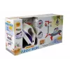 LEAN TOYS Geležinis stovas su pakabomis ant baterijų - vaikų žaidimų lyginimo rinkinys su šviesos ir garso efektais