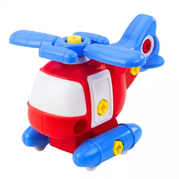 LEAN TOYS Sraigtasparnio konstravimo žaislas su atsuktuvu ir veržliarakčiu