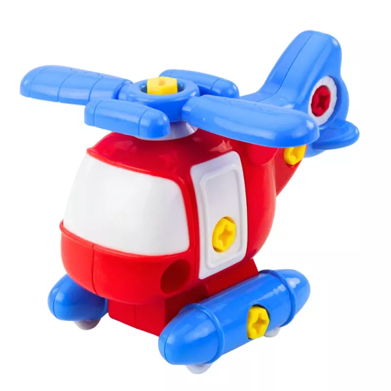 LEAN TOYS Sraigtasparnio konstravimo žaislas su atsuktuvu ir veržliarakčiu