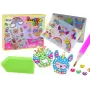 LEAN TOYS „Pasidaryk pats“ deimantinių lipdukų rinkinys – įvairūs raštai, spalvingi lipdukai