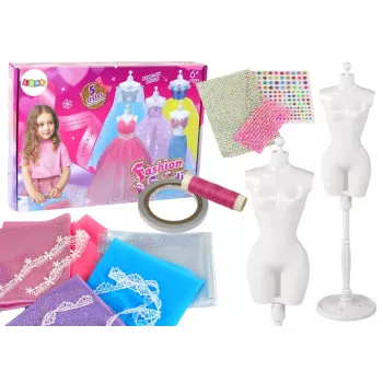 LEAN TOYS Kūrybinis rinkinys suknelių kūrimui