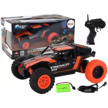 LEAN TOYS nuotoliniu valdymu visureigis R/C 1:24 oranžinis