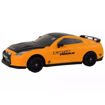 LEAN TOYS nuotoliniu valdymu sportinis automobilis R/C 1:24 geltonas su keičiamais ratais