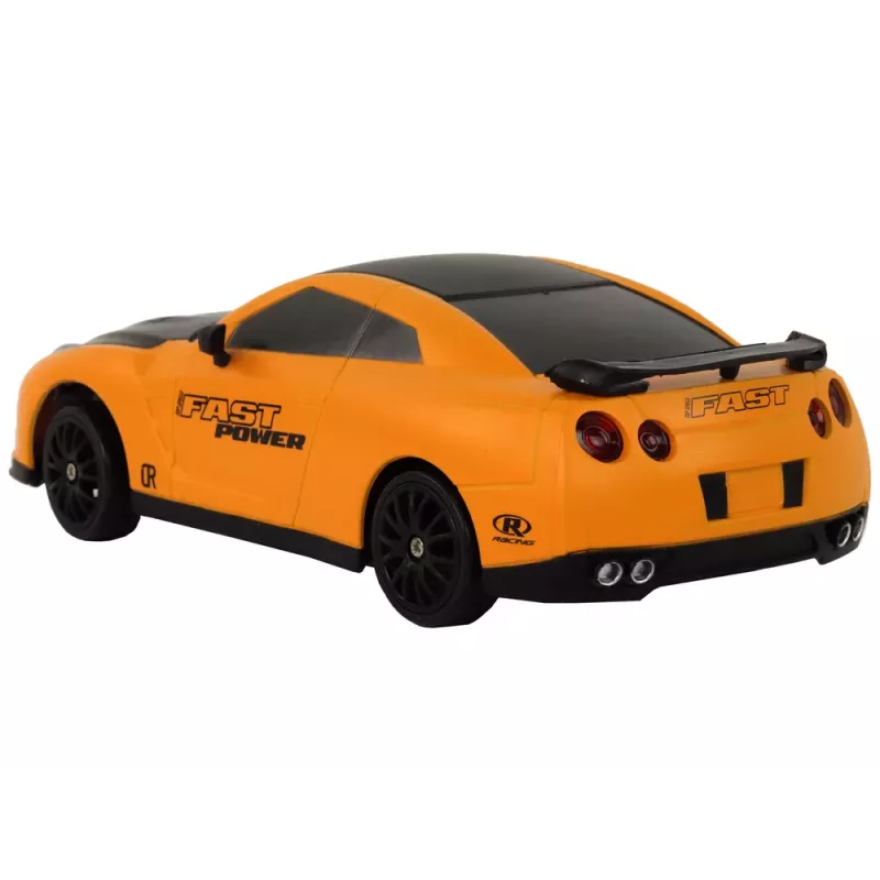 LEAN TOYS nuotoliniu valdymu sportinis automobilis R/C 1:24 geltonas su keičiamais ratais