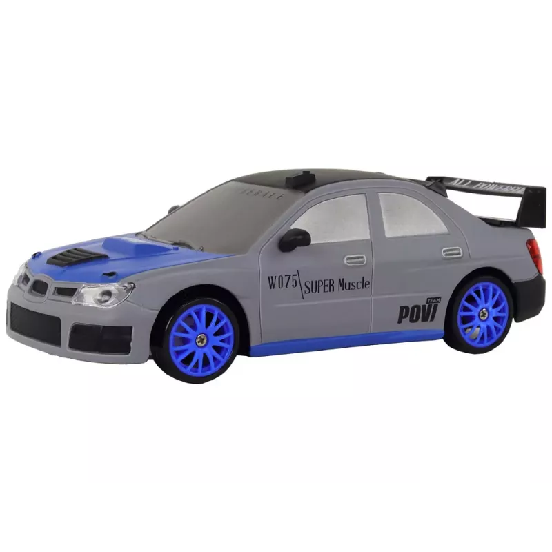 LEAN TOYS nuotolinio valdymo sportinis automobilis R/C 1:24 pilkas su keičiamais ratais