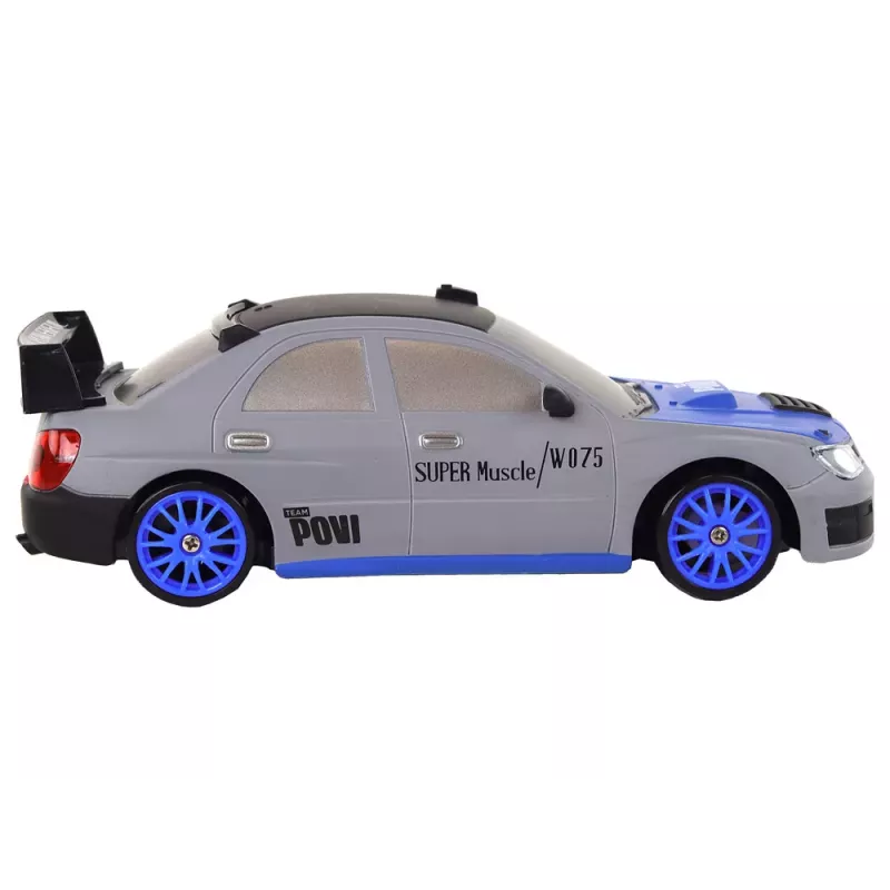 LEAN TOYS nuotolinio valdymo sportinis automobilis R/C 1:24 pilkas su keičiamais ratais