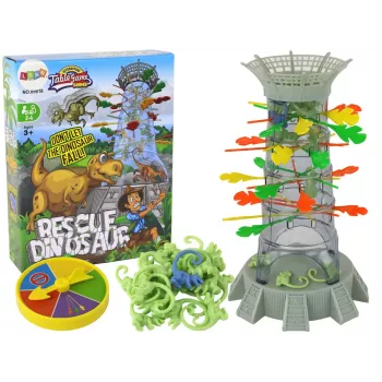 LEAN TOYS Family Arcade Game Falling Dinosaurs Tower of Sticks