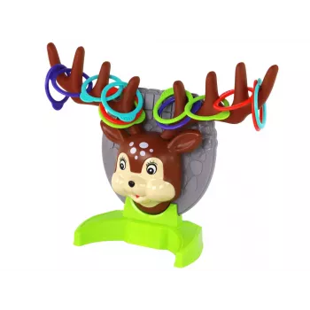 LEAN TOYS Family Arcade Game - Throwing a Hoop at a Deer