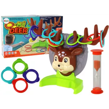LEAN TOYS Family Arcade Game - Throwing a Hoop at a Deer