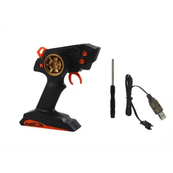 LEAN TOYS Didelis nuotoliniu būdu valdomas sportinis automobilis 1:10 Turkio ir Juodos spalvos
