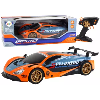 LEAN TOYS Didelis nuotoliniu būdu valdomas sportinis automobilis 1:10 Oranžinis