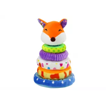 LEAN TOYS Plush Pyramid Fox Educational Mascot Colorful 27 cm