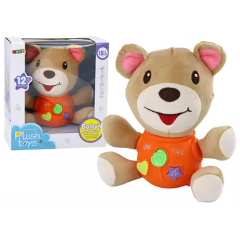 LEAN TOYS Interaktyvus meškiukas Oranžinis 23 cm