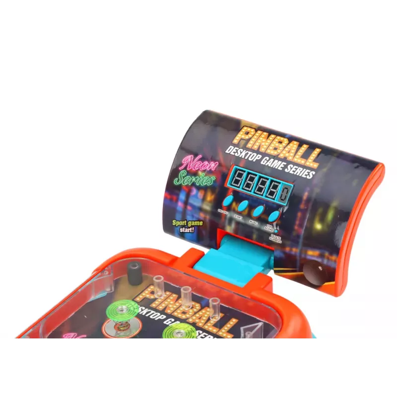 LEAN TOYS Pinball Arcade Game su LED lemputėmis, garsu ir rezultatų lentele