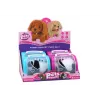Interaktyvus pliušinis panda su rožiniu-mėlynu transporteriu LEAN TOYS 17613
