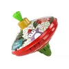 LEAN TOYS Traditional Metal Spinning Top Santa Claus Theme