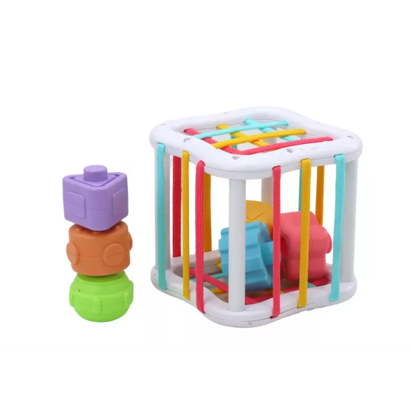 LEAN TOYS Sensorinių žaislų rinkinys Koala Tower Educational Cube Spinners