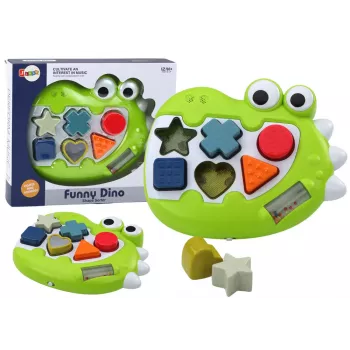 LEAN TOYS Sensory Dinosaur Sorter Playing Melodies Puzzle For The Youngest