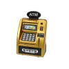 LEAN TOYS ATM Piggy Bank vaikams, mokantis taupyti, auksinė juoda