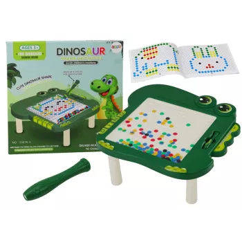 LEAN TOYS Dinosaur Educational Magnetic Board Table Pad Puzzle Green
