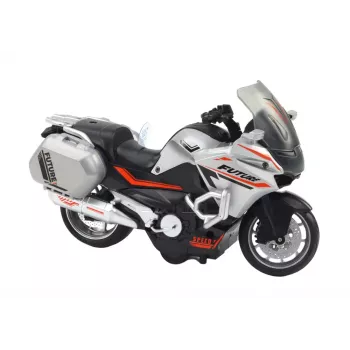LEAN TOYS Policinis sportinis motociklas su inercine pavara, mastelis 1:10