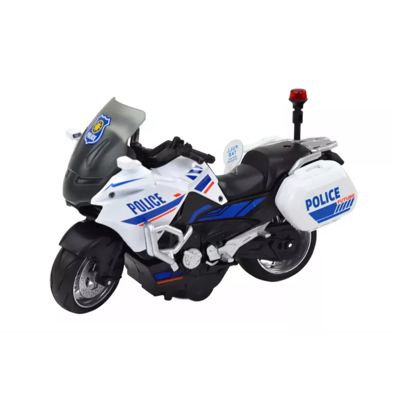 LEAN TOYS Policinis sportinis motociklas su inercine pavara, mastelis 1:10