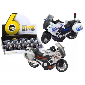 LEAN TOYS Policinis sportinis motociklas su inercine pavara, mastelis 1:10