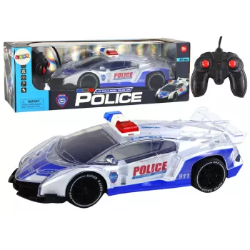 LEAN TOYS Police Sports Car Remote Controlled RC Scale 1:16 Lights