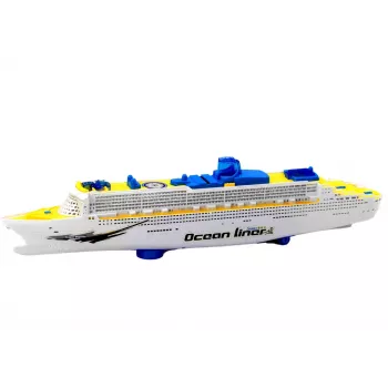 LEAN TOYS Passenger Cruise Ship su važiavimo šviesomis ir garsais