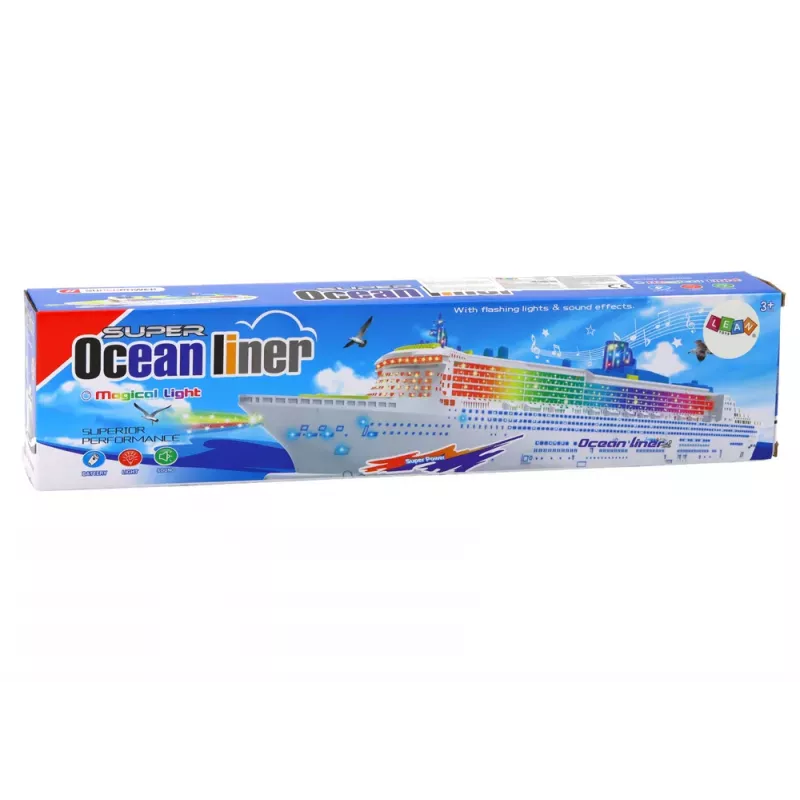 LEAN TOYS Passenger Cruise Ship su važiavimo šviesomis ir garsais