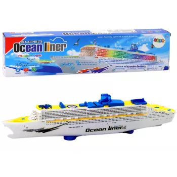 LEAN TOYS Passenger Cruise Ship su važiavimo šviesomis ir garsais