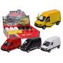 LEAN TOYS Delivery Car 1:32 Lights Sounds Red Black Yellow White