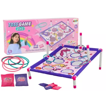 LEAN TOYS Arcade Game Hoop Bag Throw 2in1 Unicorn Board