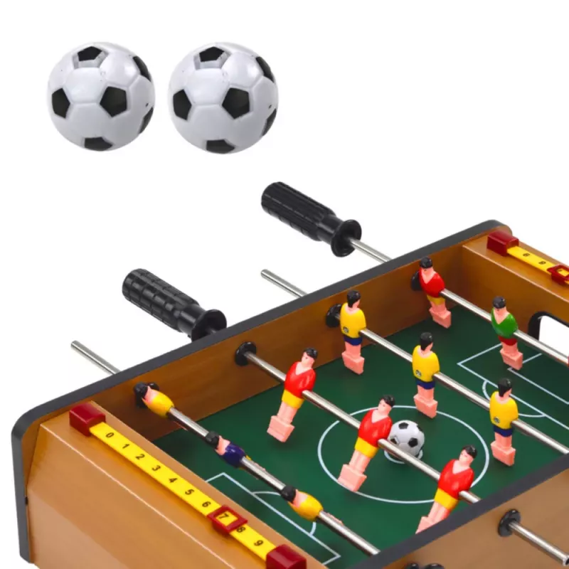 LEAN TOYS Mini Wooden Table Football 36cm x 21.5cm x 9cm
