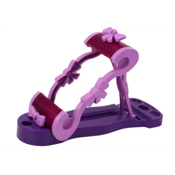 LEAN TOYS Kūrybinis papuošalų gamybos mašinos rinkinys su siuvinėjimo siūlais ir karoliukais