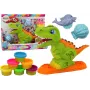 LEAN TOYS Dinosaur Playdough Set 6 Colors Dolphin Molds Scallop