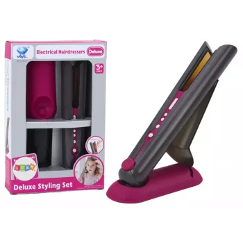 LEAN TOYS Hair Straightener Toy Stand Lights Sounds