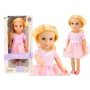 LEAN TOYS Lėlė su tiulio suknele, rožinė, šviesiais plaukais