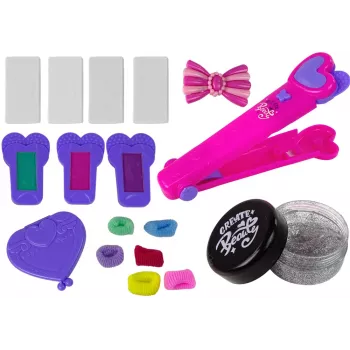 LEAN TOYS Kreideliai Plaukų Dažymui, Spalvingi Akcentai, Tiesintuvas, Aksesuarai