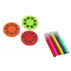 LEAN TOYS Piešimo projektorius su 3 keičiamais diskais ir rašikliais, violetinis