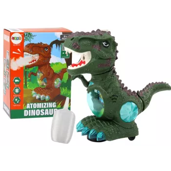 LEAN TOYS Dinozauras Šokantis su Kliūčių Sensoriais Šviesomis Garsais Žalias