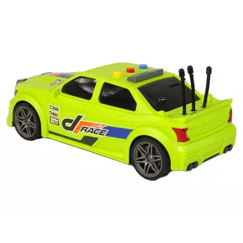 LEAN TOYS Sports Car Racing Lights Sounds Green 1:16
