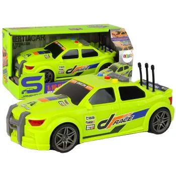 LEAN TOYS Sports Car Racing Lights Sounds Green 1:16