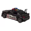 LEAN TOYS Policijos sportinis automobilis su atidaromu bagažinės dangčiu, šviesomis ir garsais, juodas, 1:16