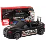 LEAN TOYS Policijos sportinis automobilis su atidaromu bagažinės dangčiu, šviesomis ir garsais, juodas, 1:16