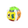 LEAN TOYS Sensorinis kamuoliukas kūdikiams, guminis, su šviesomis ir garsais, spalvingas