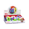 LEAN TOYS Sensorinis kamuoliukas kūdikiams, guminis, su šviesomis ir garsais, spalvingas