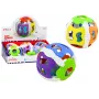 LEAN TOYS Sensorinis kamuoliukas kūdikiams, guminis, su šviesomis ir garsais, spalvingas